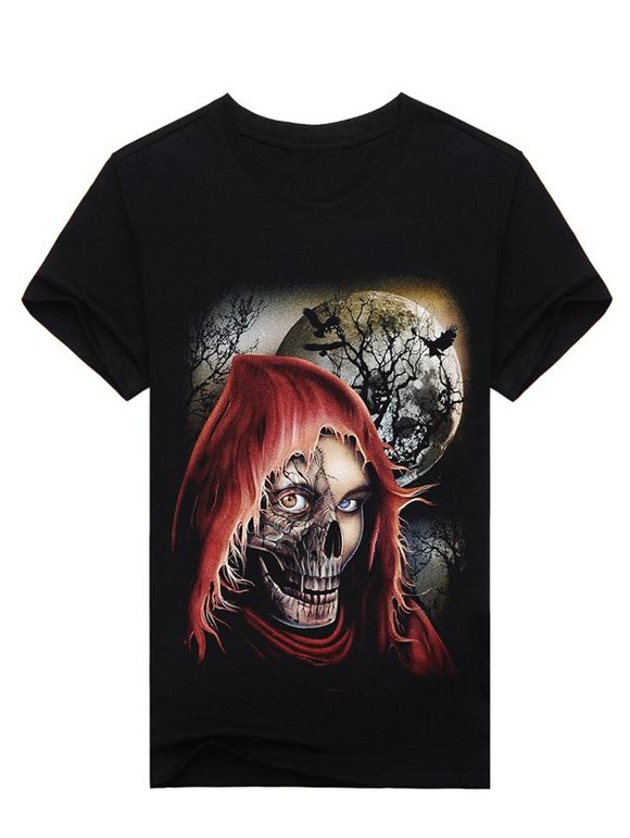 T-shirt Halloween Halloween Skull Skull Halloween - Noir L