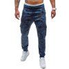 Pantalon de Jogger Imprimé Camo Multi-poches - Bleu L