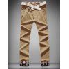 Zipper Fly Plaid Poignets Pantalons simple - Kaki XL