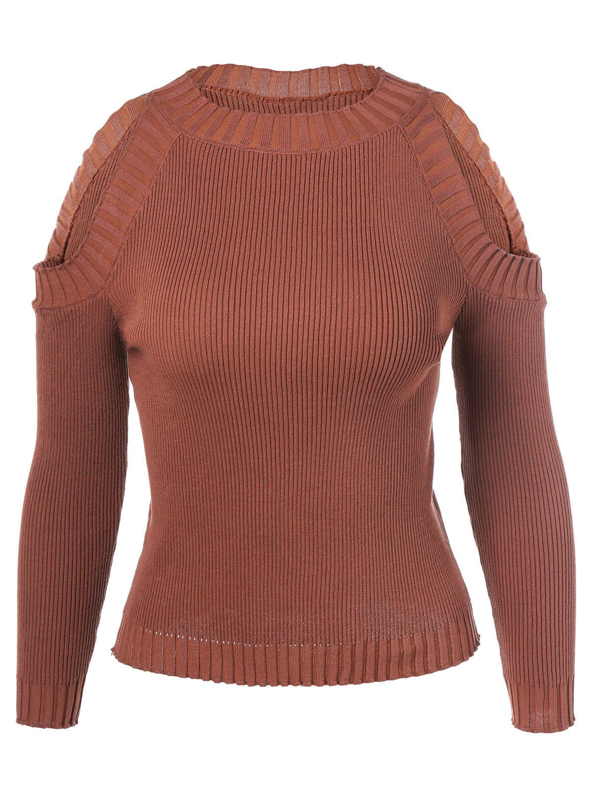 

Cut Out Pullover Sweater, Coffee