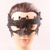 Masque de Carnaval pour Haut du Visage en Dentelle Noire - Noir 