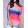 Manches courtes Col rond Tie-Dyed T-Shirt - multicolore XL