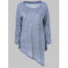 Heathered Asymétrique T-shirt - Bleu gris M