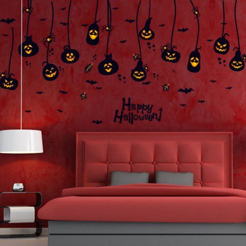 Home Decor Pumpkin Lantern Halloween Wall Sticker