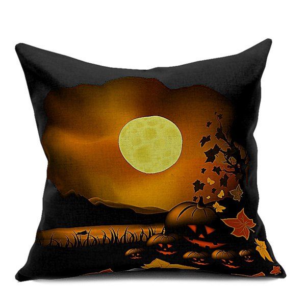 

Home Decor Halloween Pumpkin Sofa Cushion Pillow Case, Deep brown