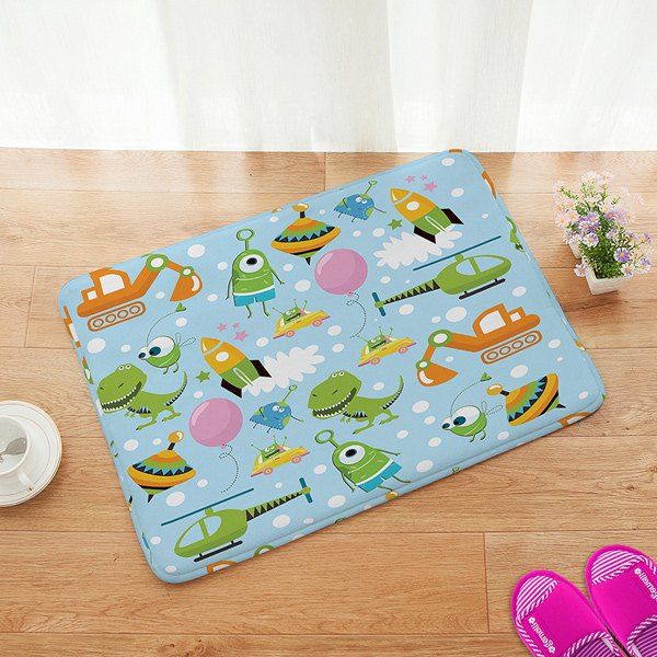 

Home Decor Anti-slip Bathroom Universe Cartoon Doormat Carpet, Colorful