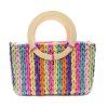 Sweet Weaving et Rainbow Color Design Women's Tote Bag - multicolore 