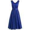 Fit et Flare Belted Dress Vintage - Bleu M