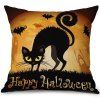 Case décoratif heureux doux Halloween Cat Imprimé Oreiller - multicolore 