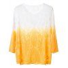 Broderie Ombre Peasant Blouse - Deep Yellow ONE SIZE