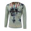 3D Skull Warcrafts Print American Flag Sweater - Bleu XL