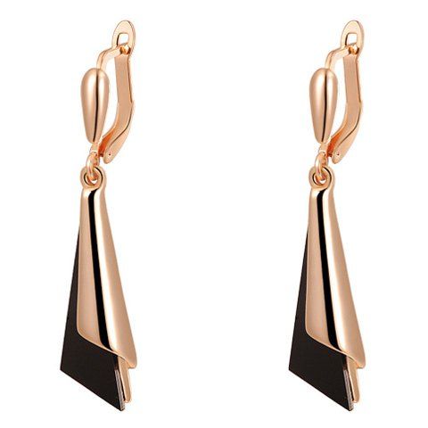 

Geometric Shape Triangle Drop Earrings, Rose gold