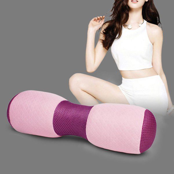2018 MultiFonction Memory Foam Yoga Lumbar Pillow PINK In Decorative