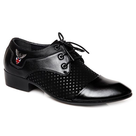 Métal Tie Up épissage Formal Shoes - Noir 43