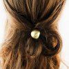 Perle ronde en alliage élastique bande de cheveux - d'or 