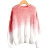 Pull en Mohair Ombré Haut-Bas - Pastèque Rouge ONE SIZE