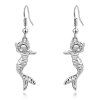 Boucles d'oreilles strass alliage Mermaid - Argent 