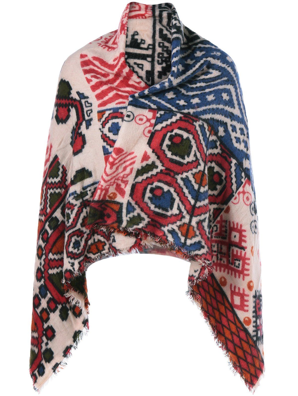 

Color Block Geometrical Cape, Colormix