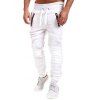 Insérez Pants Zippered Drawstring Jogger - Blanc L