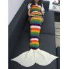 Rainbow Color Crochet Knitting Warmth Tail Mermaid Conception Blanket - multicolore W31.50INCH*L70.70INCH