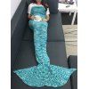 Ajourée acrylique tricotée Mermaid Tail Blanket - multicolore W31.50INCH*L70.70INCH