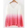 Pull Oversize Col en V - Blanc S