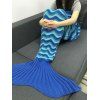 Doux Crochet tricot ajouré Design Sirène Blanket - Bleu 
