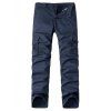 Pantalon Cargo Zippé avec Multi-Poche à Jambe Large - Bleu Saphir 30