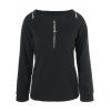 Sleeve Zipper Conception long T-shirt - Noir L