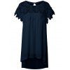 Robe D'été Tunique en Chiffon Jointive Dentelle - Bleu profond M