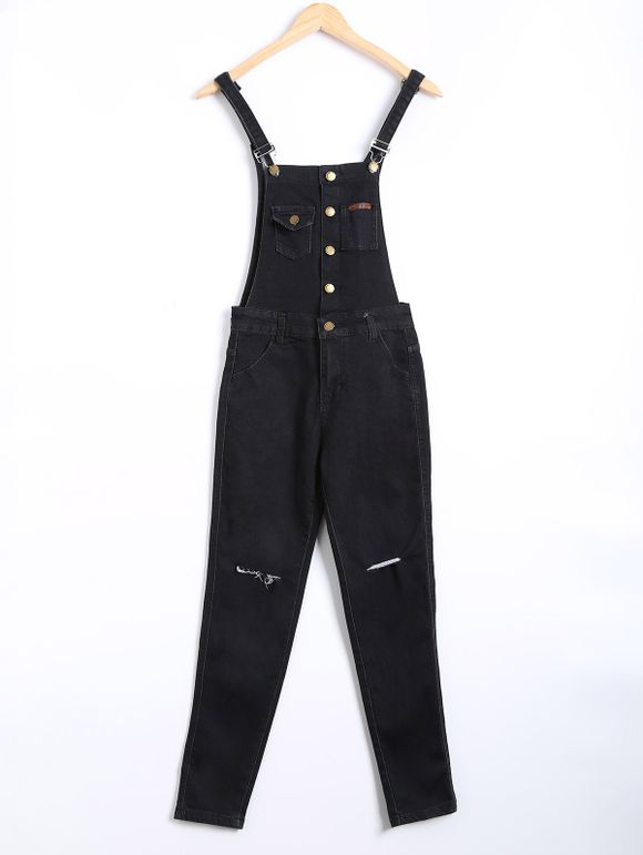 Boutonnées Ripped Pants Denim Total - Noir XL
