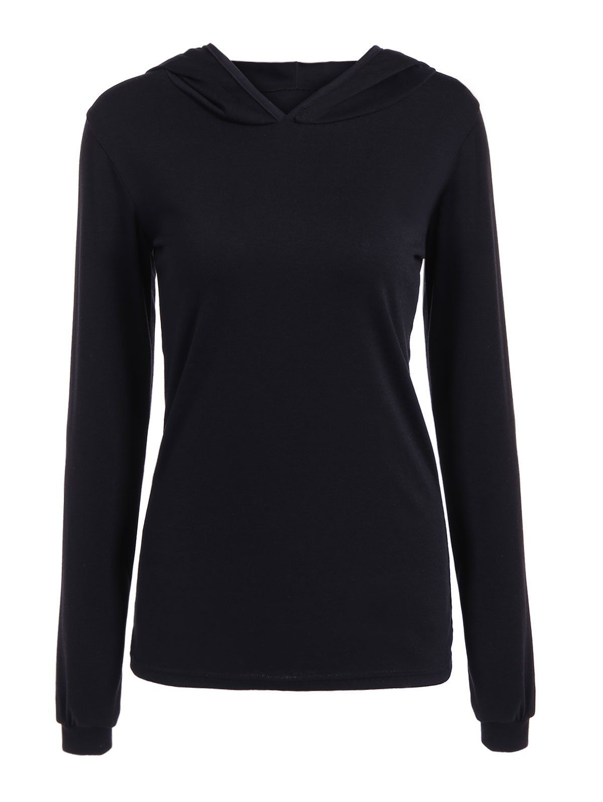 

Mittened Casual Hoodie, Black
