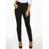 Pantalon Skinny Cigarette à Taille Haute - Noir 2XL