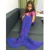 Fils tricoté Sacs de couchage Mermaid Tail Blanket - Bleu Violet 