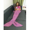 Fils tricoté Sacs de couchage Mermaid Tail Blanket - Rose Foncé 