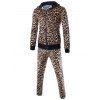 Zip Up Leopard Hoodie et taille élastique Pantalon Twinset - Léopard M