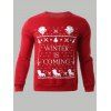 Sweatshirt Motif Sapin Animaux Winter Is Coming - Rouge XL