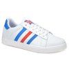 Lace-Up Color Splicing Striped Pattern Casual Shoes - Bleu 42