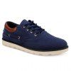 Tie Up Splicing Suede Shoes Casual - Bleu profond 41