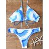 Ombre Self-Tie Bikini Set Buckle - Bleu S