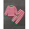 Enfants Striped Pyjamas Set de Noël - Rouge 95
