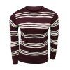 Striped manches longues Pull Tricots - Rouge vineux M
