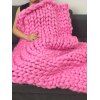 Handmade Crochet Braid Sleeping Bag Wrap Blanket - PINK 