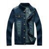 Button Up Mock conception de poche Veste en jean - Bleu Toile de Jean M
