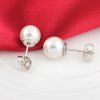 Boucles d'Oreilles en Perles Fantaisies - Argent 