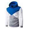 Slim Fit Couleur Bloqué Sweat à capuche - Bleu M
