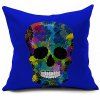 Canapé Coussin Retro Halloween Skull Imprimé Colorful Pillow Soft Case - multicolore 