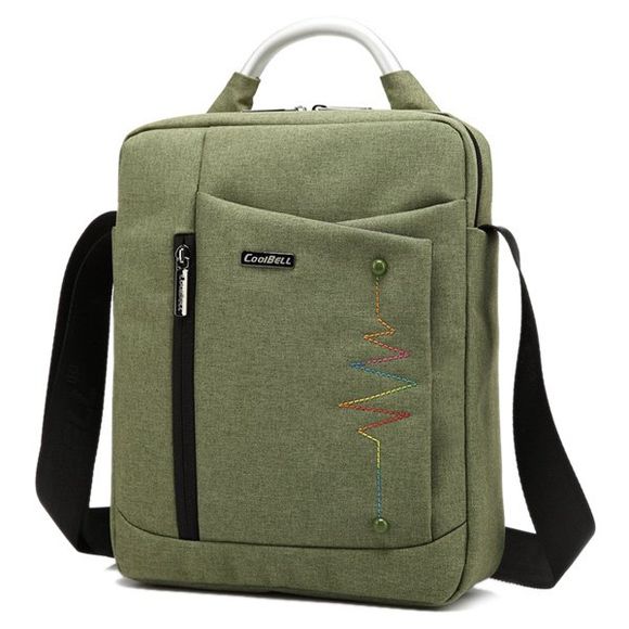 Zippers Stitching Bead Messenger Bag - Vert Armée 