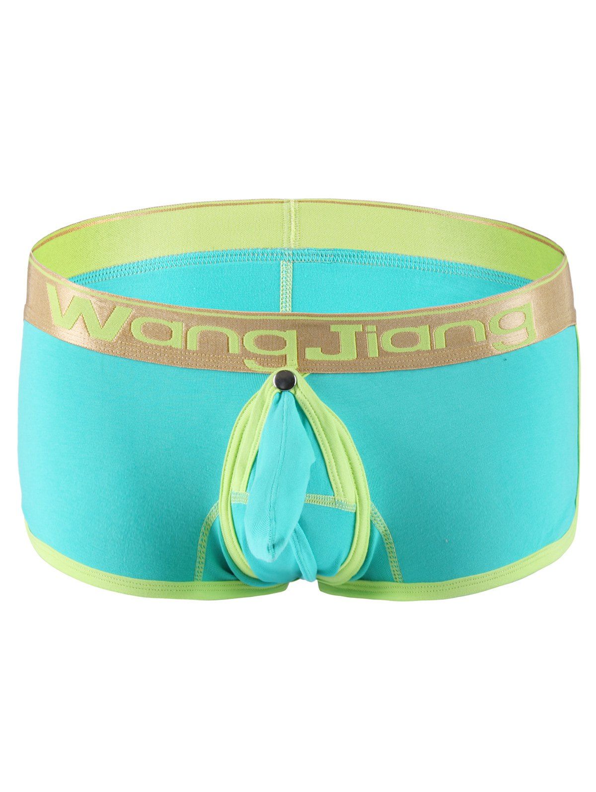 

Color Splicing Trimmed Low Rise Boxers, Azure