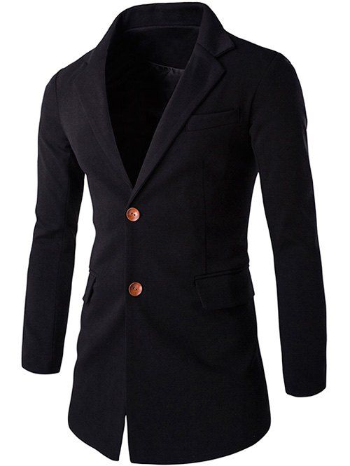 

Slim Flap Pocket Back Slit Blazer, Black